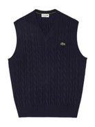 LACOSTE Gilet Uomo AH3132 166 Blu - Stilato