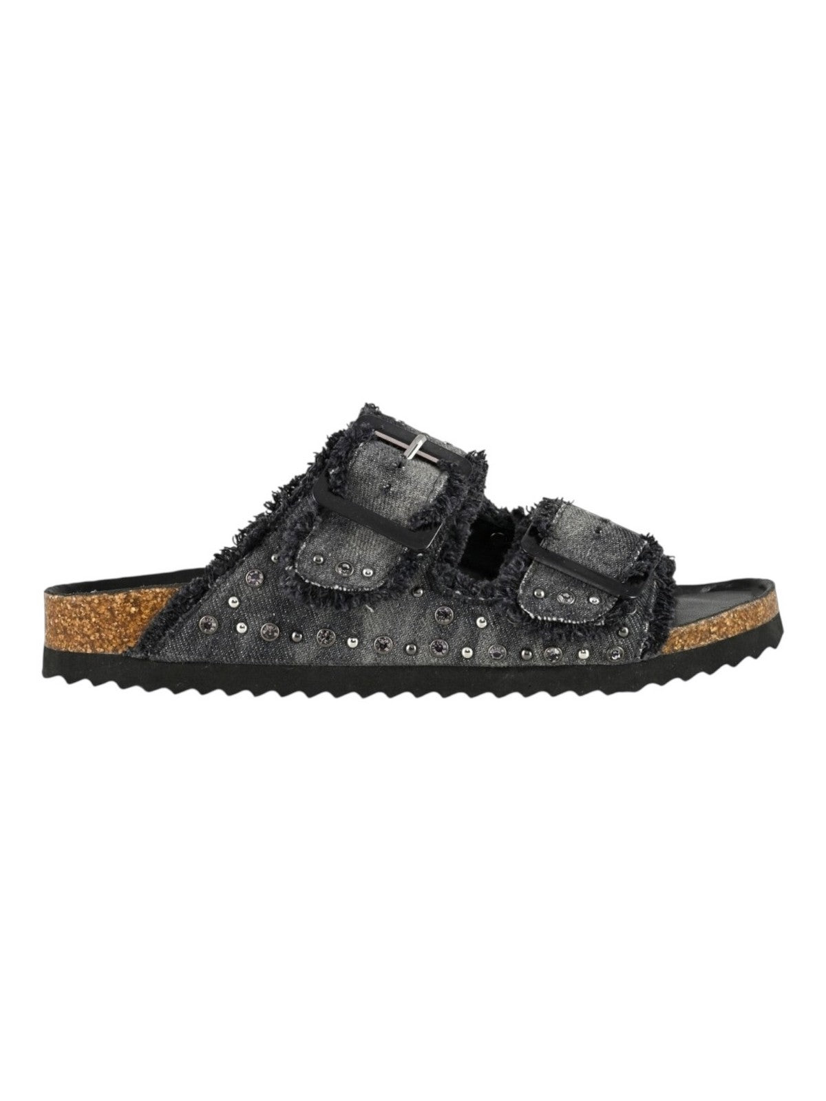 COLORS OF CALIFORNIA Sandalo Donna two buckle denim sandal HC.BIO406 BLA BLACK