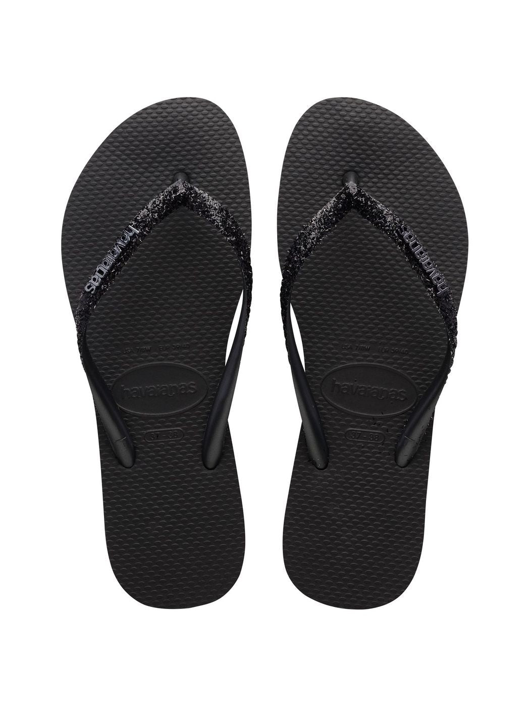 HAVAIANAS Infradito Donna Hav. Slim Glitter II 4146975.4057 Nero - Stilato