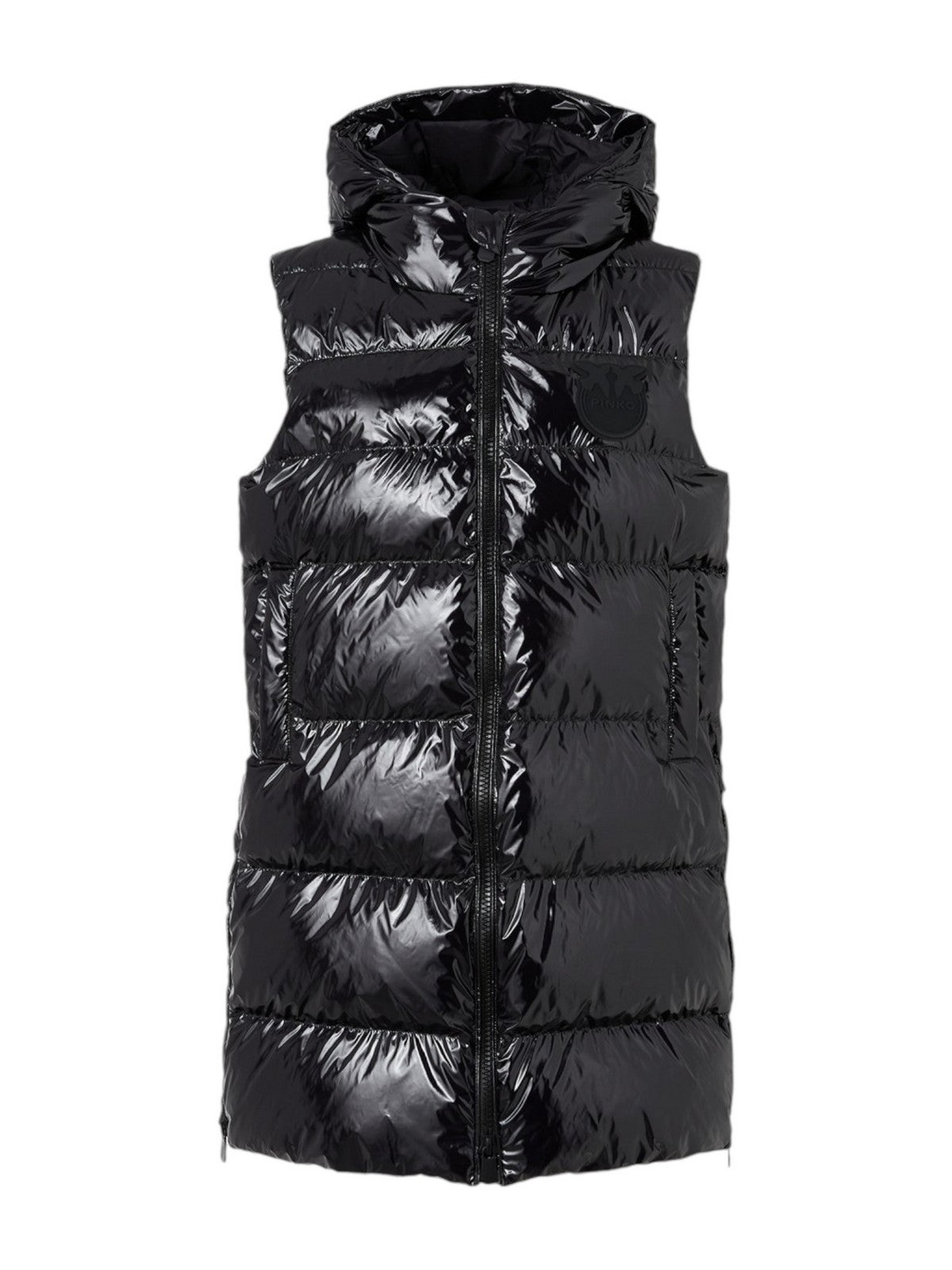 PINKO Piumino Donna Graffetta Gilet Crystal Nylon 103825-A11K Z99 Nero - Stilato