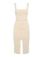 ELISABETTA FRANCHI Abito Donna AB53841E2 193 Avorio - Stilato