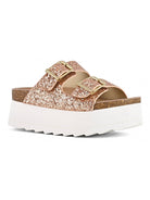 COLORS OF CALIFORNIA Sandalo Donna platform sandal in glitter HC.BES22 PKGOL Oro - Stilato