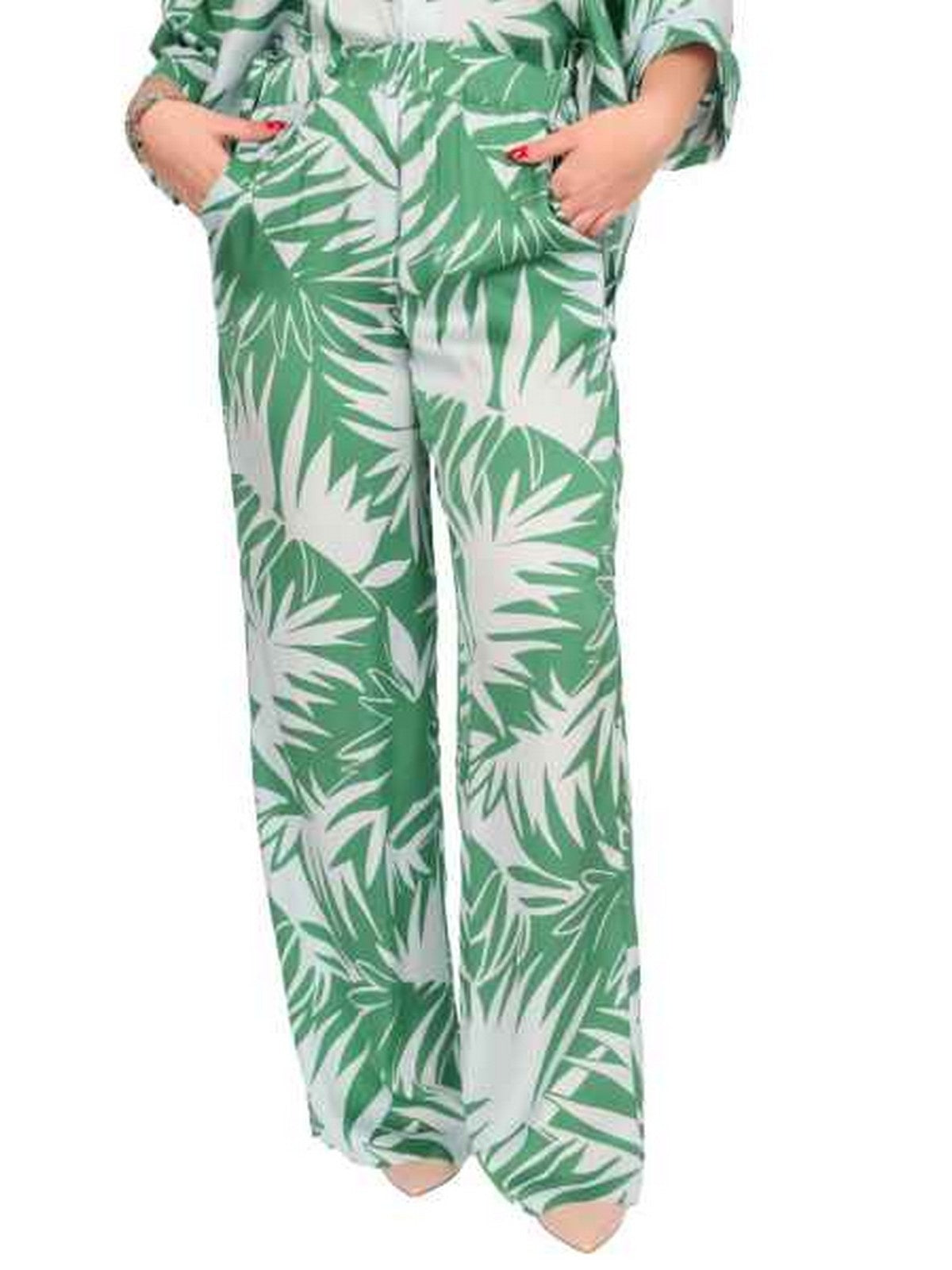パンツ LIU JO Women Straight Pants CA5396TS074 M9258 Green パンツ LIU JO Women Straight Pants CA5396 TS074 M9258 GREEN