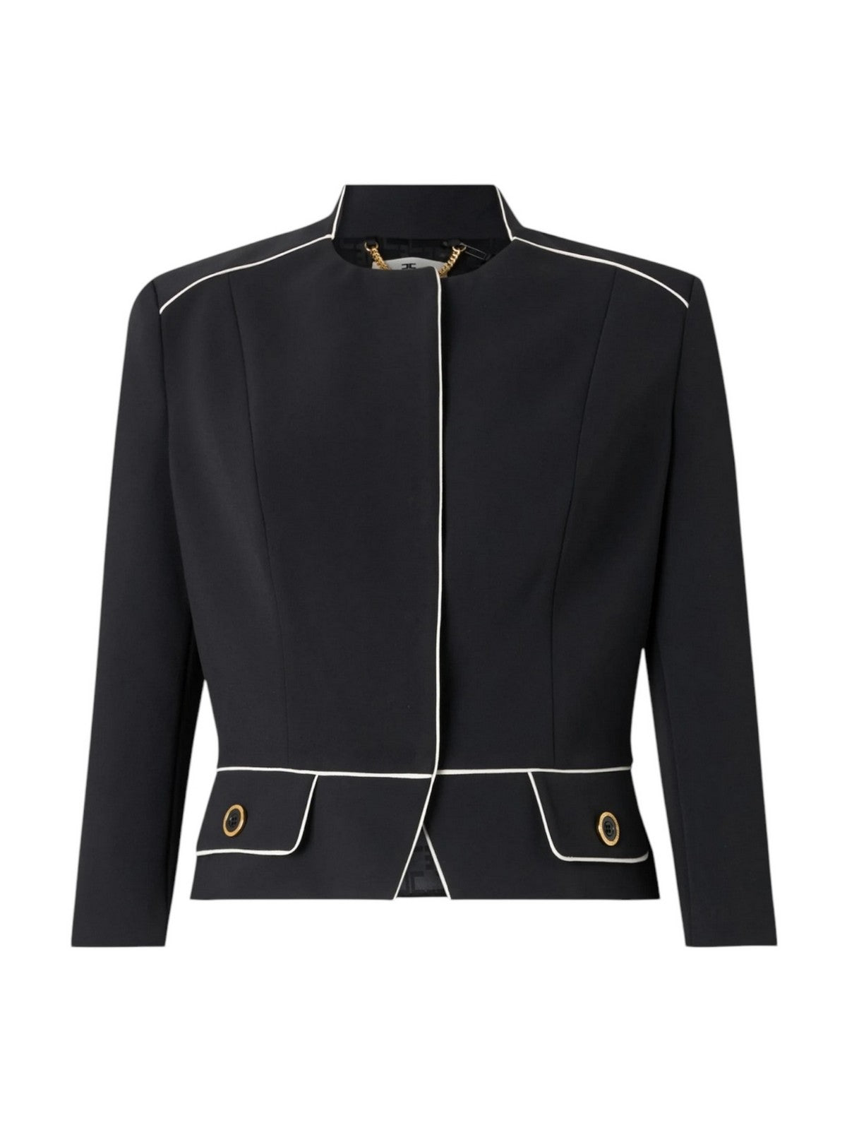 ジャケット ELISABETTA FRANCHI Women Outer GIT5151E2 685 Black ELISABETTA FRANCHI Women's Jacket GIT5151E2-685 Black – Stilato