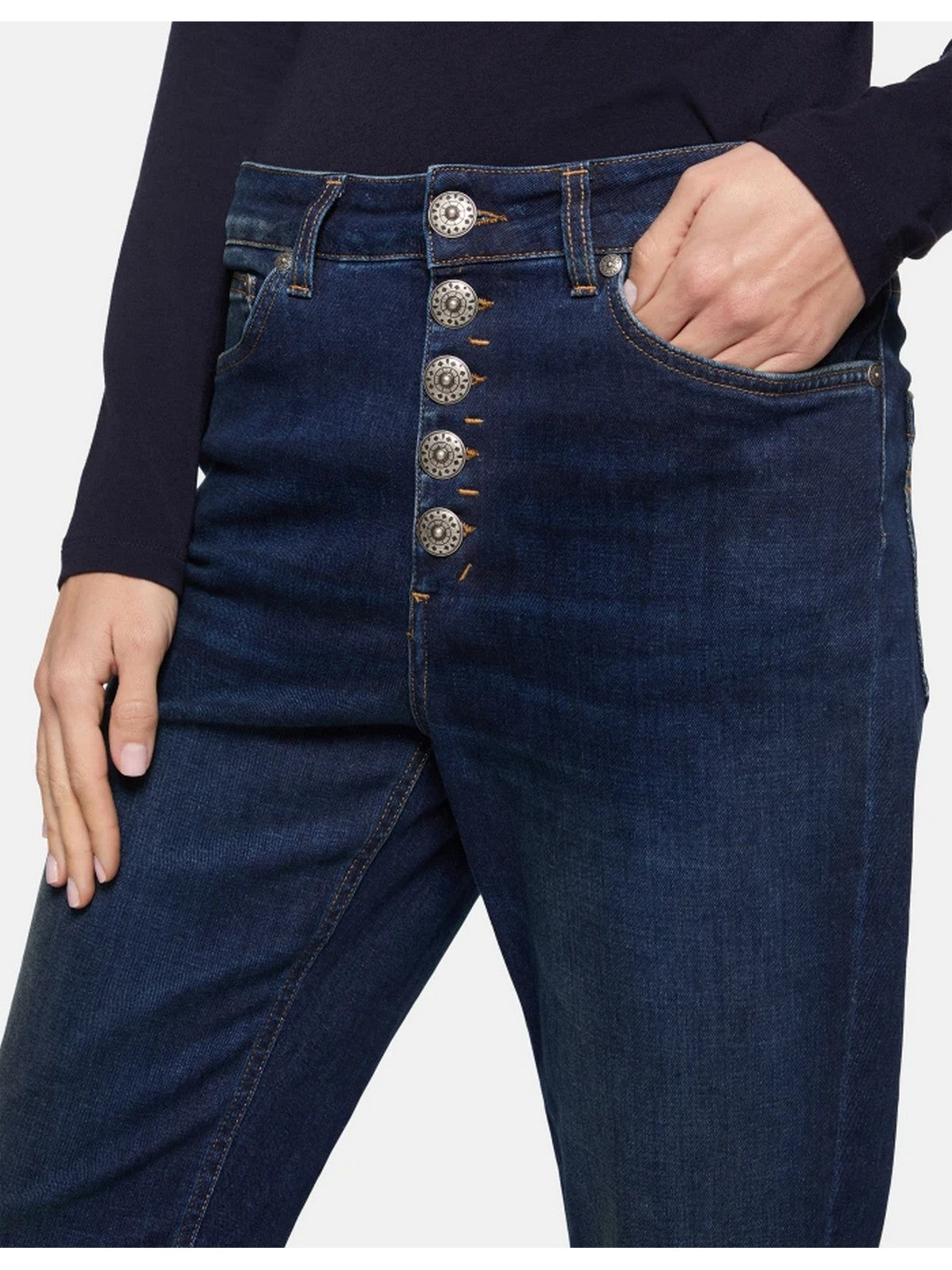 Jeans Blu Vita Bassa Dondup Donna - Koons Gioiello DP268B DS0345D HV7 800 - Stilato