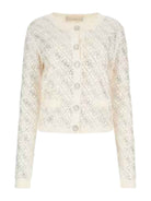 GUESS Cardigan Donna PAIGE 4G STONES LS CARDI SWTR W4YR25 Z3FN0 G012 Bianco - Stilato