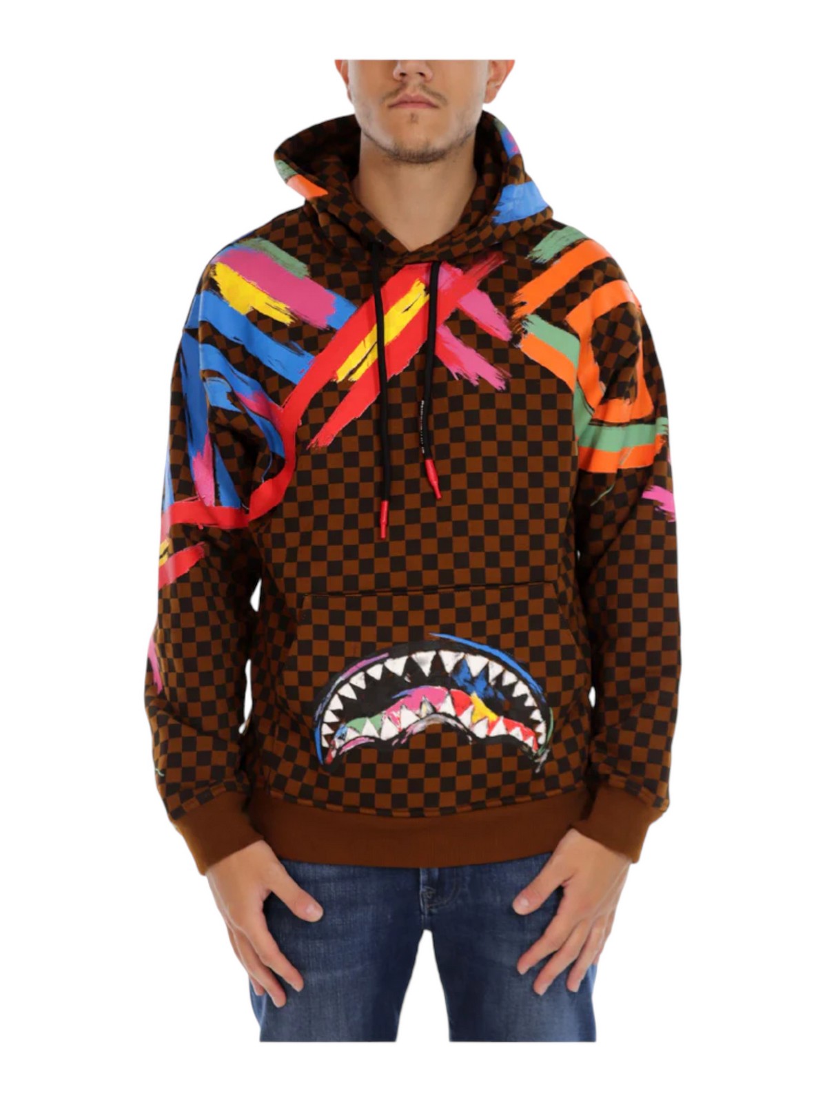 SPRAYGROUND Felpa Uomo SP369 Marrone - Stilato