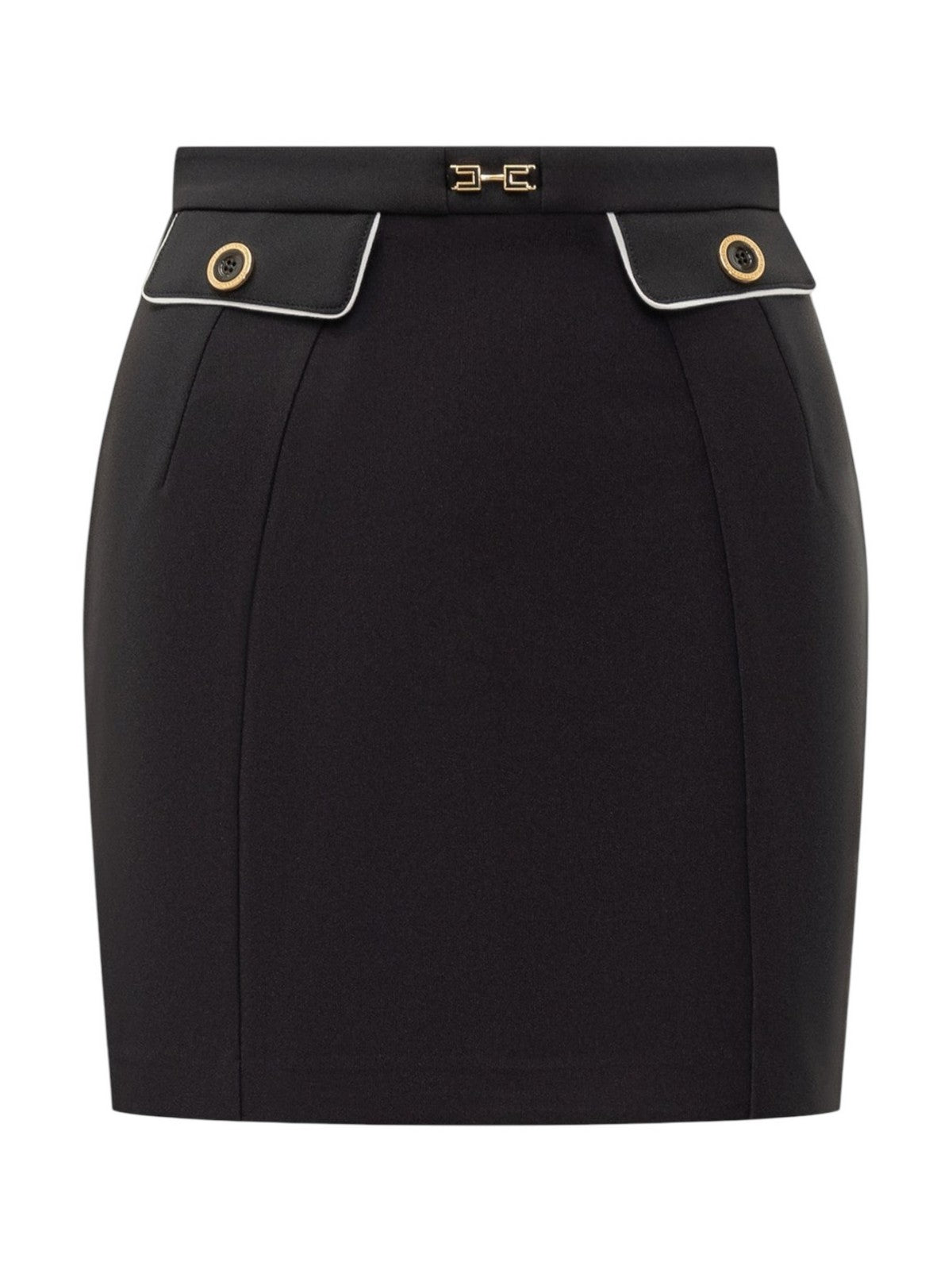 ELISABETTA FRANCHI Women's Skirt GOT0351E2-685 Black – Stilato