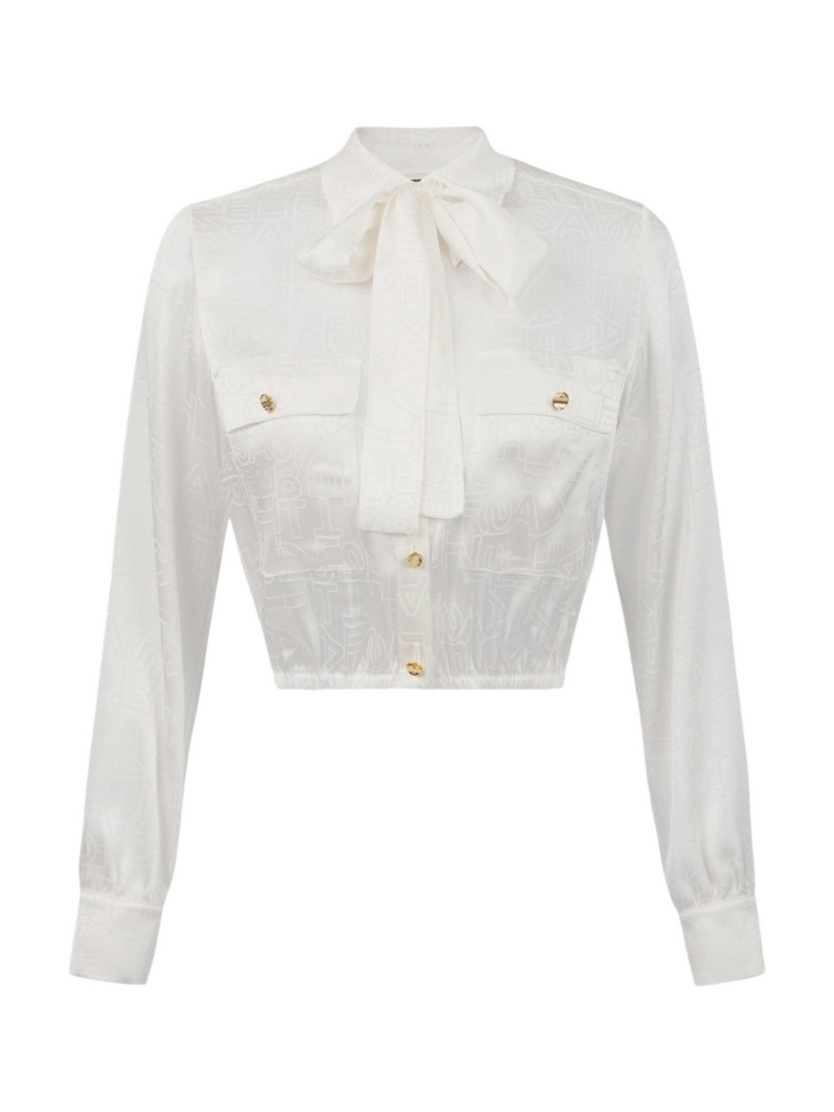 Elisabetta Franchi Camicia Avorio Donna CA06146E2 360 - Stilato