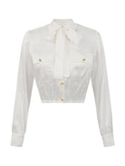 Elisabetta Franchi Camicia Avorio Donna CA06146E2 360 - Stilato