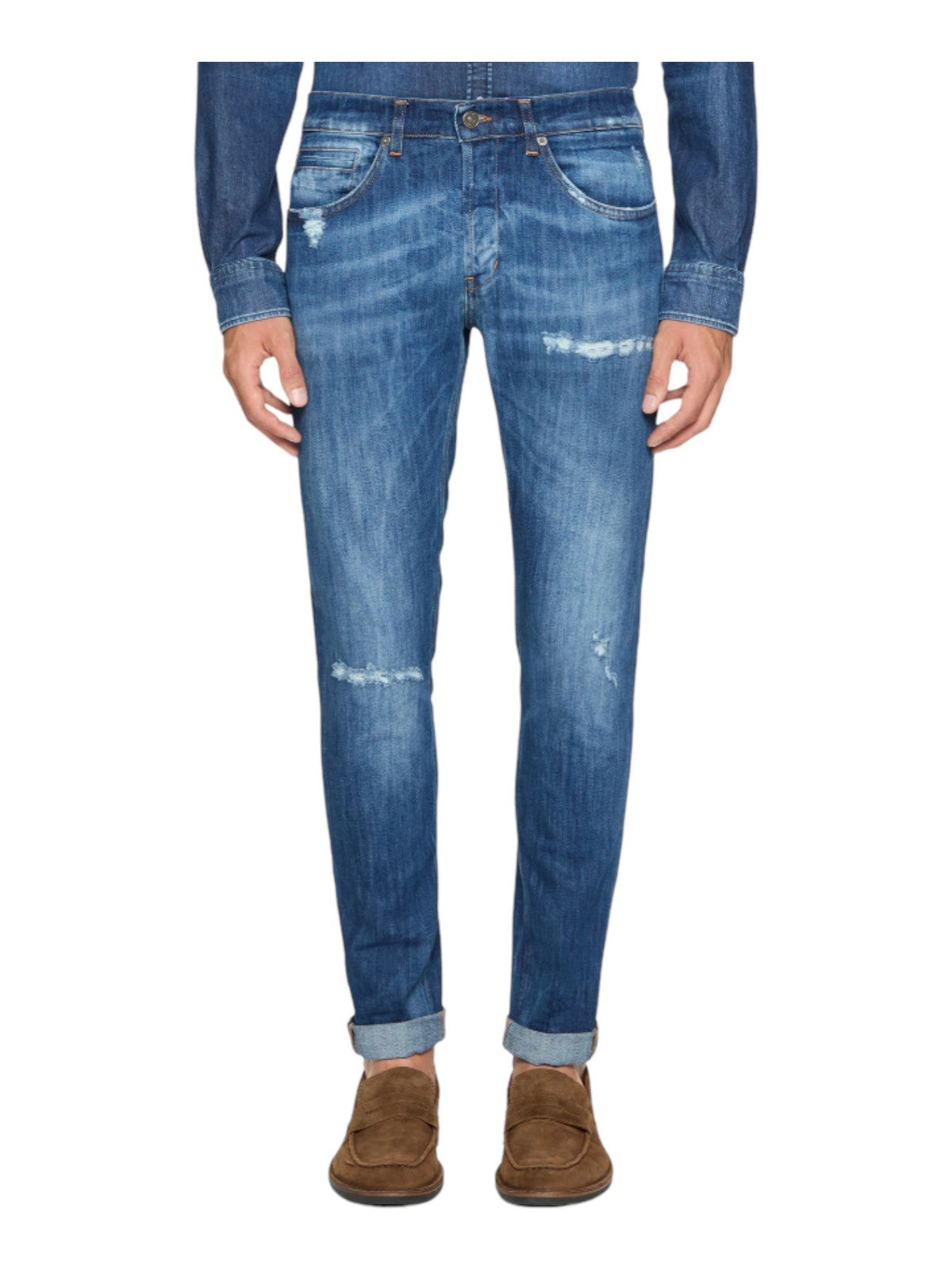 DONDUP Jeans Uomo George UP232 DS0107U GF9 800 Blu - Stilato