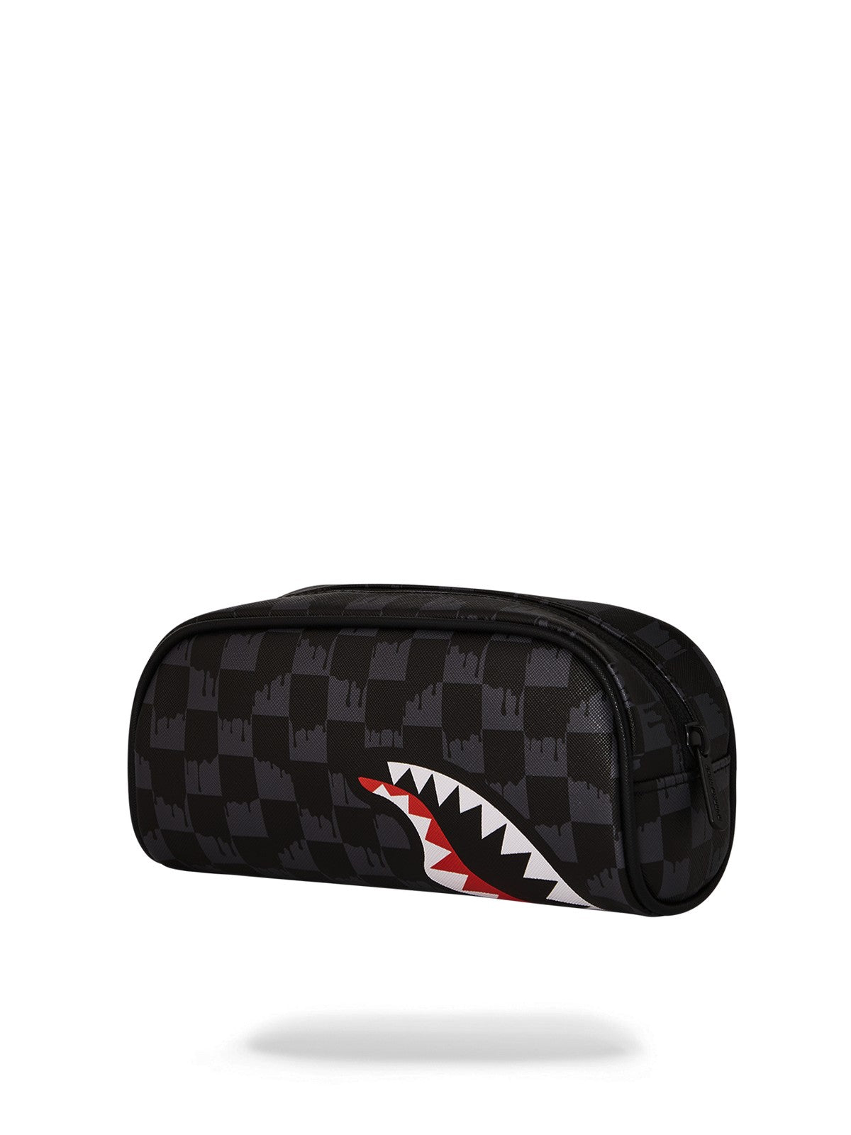 SPRAYGROUND Pochette Uomo DRIP CHECK SHARK PENCIL POUCH 910B6574NSZ Grigio - Stilato