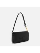 Borsa Nera a Tracolla Elisabetta Franchi Con Logo Embossed - BS82N47E2 110 Nero - Stilato