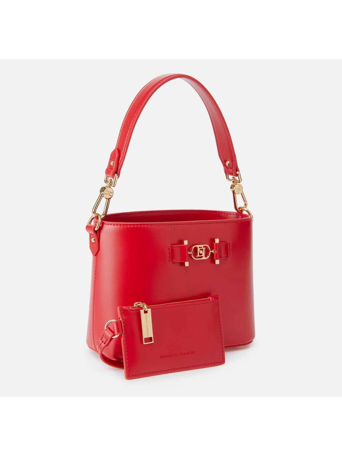 Elisabetta Franchi Borsa Secchiello Rosso Morsetto Logo Donna BS60A46E2 CG5 - Stilato