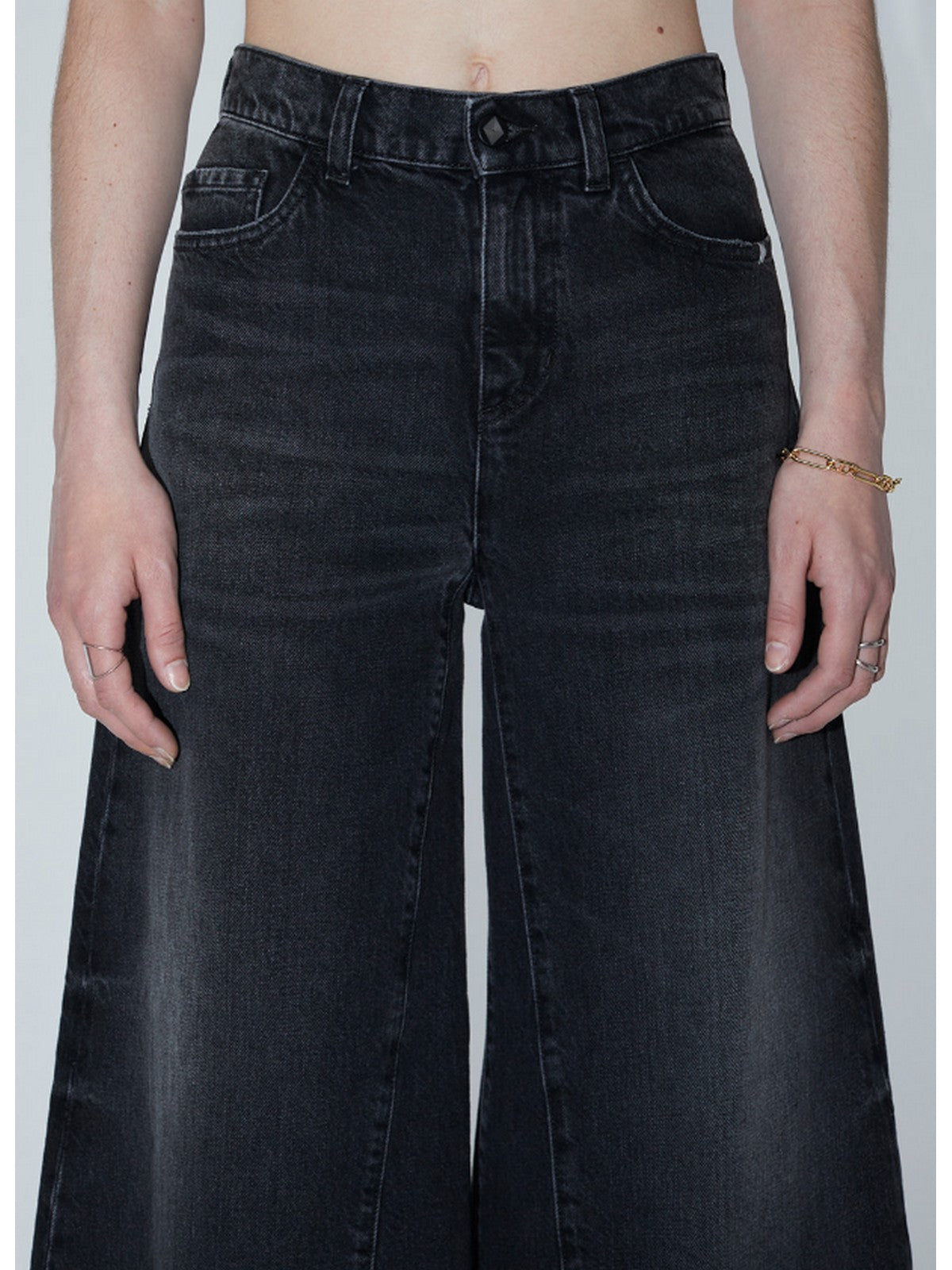 AMISH Jeans Donna AMD002N0802380 998 Nero - Stilato