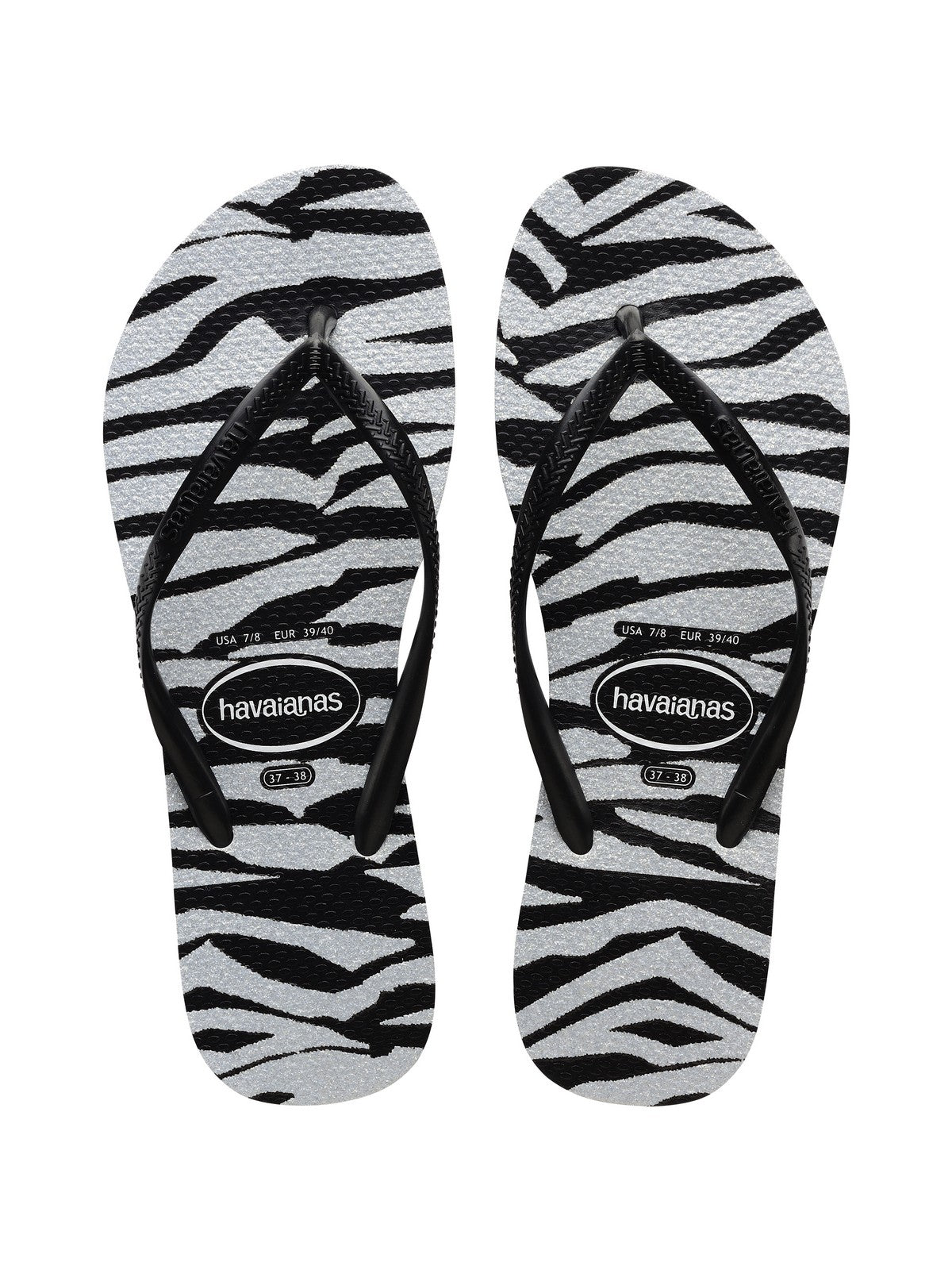 HAVAIANAS Ciabatta Donna Hav. Slim Animals glitter 4147852.0090 Nero - Stilato