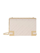 Elisabetta Franchi Borsa Con Tracolla Grande Bianca Matelassé Donna BS54A46E2 CI4 - Stilato