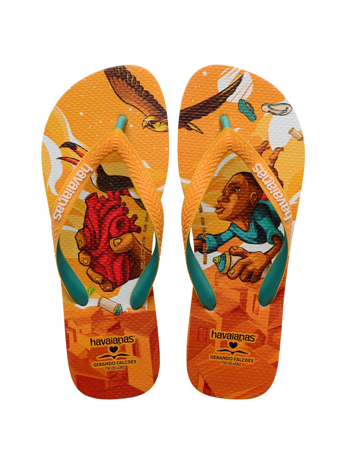 HAVAIANAS Infradito Unisex adulto Hav. Gerando Falcoes 4147603.6362 Arancione - Stilato