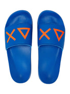 SUN68 Ciabatta Uomo Slippers Logo X34103 58 Blu - Stilato