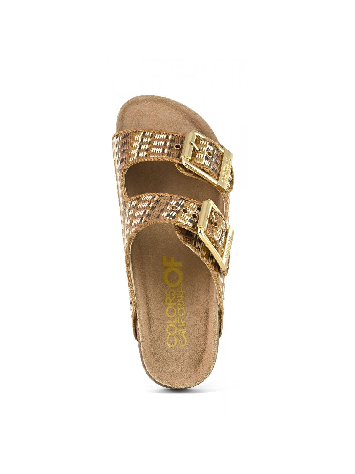 COLORS OF CALIFORNIA Sandalo Donna two buckle sandal in rafia HC.BIO500 NAT NATURAL