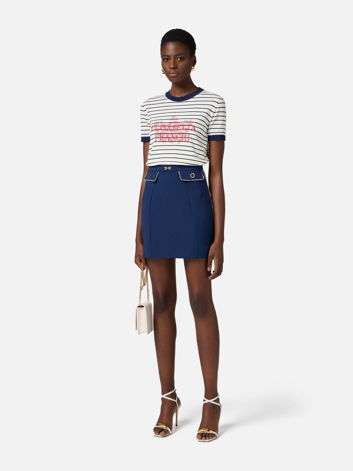 ミニスカート ELISABETTA FRANCHI Women Mini Skirts GOT0351E2 DN9 OLTREMARE ELISABETTA FRANCHI Women's Skirt GOT0351E2-DN9 Blue – Stilato