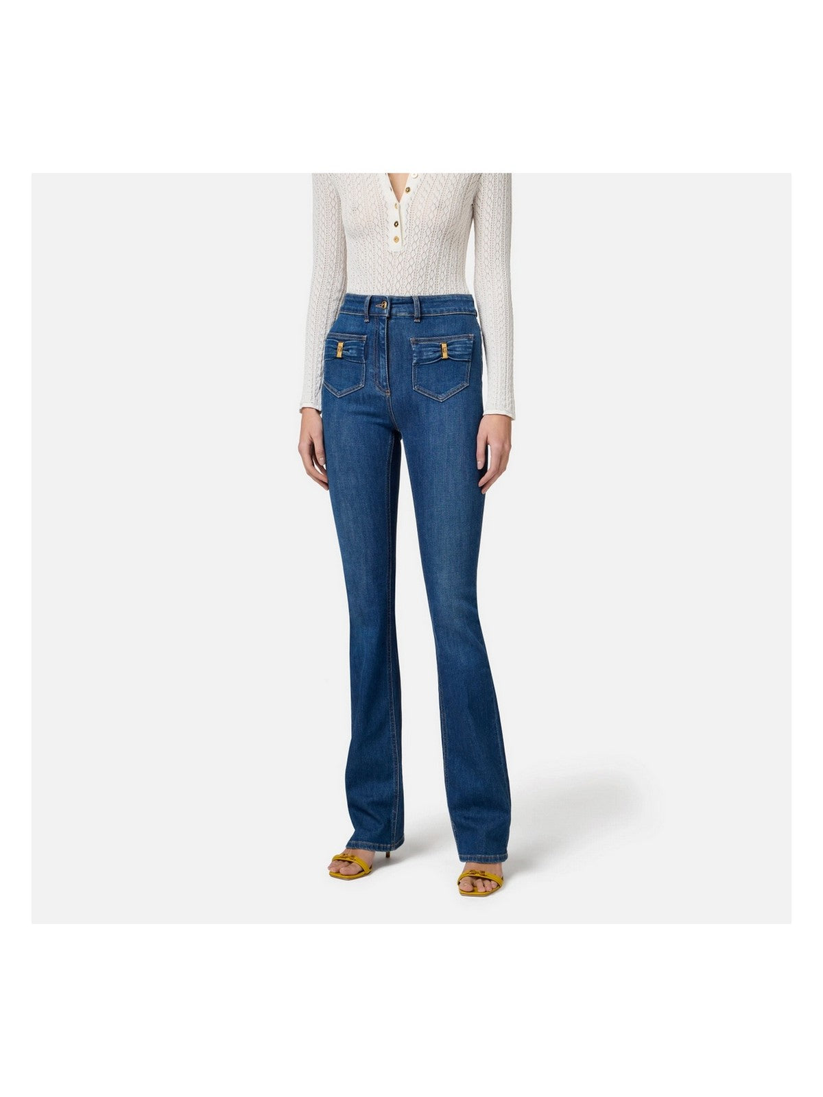 デニム・ジーパン ELISABETTA FRANCHI Woman Jeans Blue PJ88N 104 ELISABETTA FRANCHI Jeans Donna PJ88N51E2-104 Blu