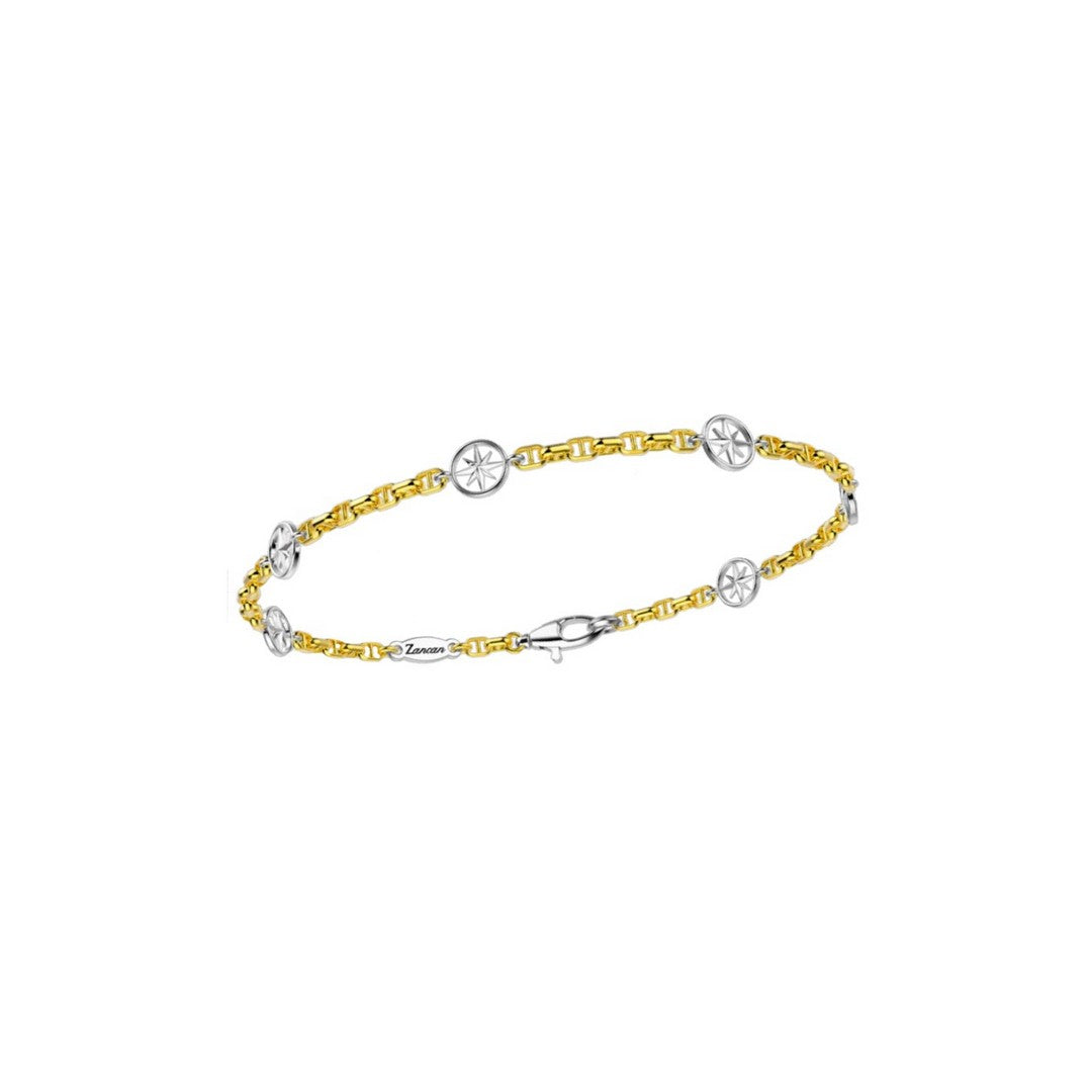 Zancan Bracciale Oro Giallo e Bianco - EB692GB - Stilato