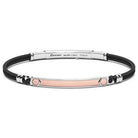 Zancan Bracciale Uomo argento e oro rosa - ESB248R-N - Stilato