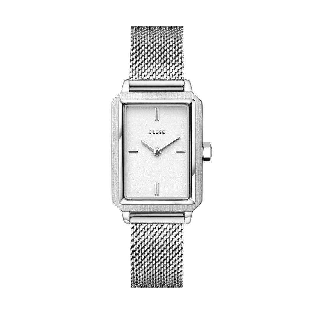 Cluse Orologio Donna Fluette Watch Mesh White, Silver Colour - CW11509 - Stilato