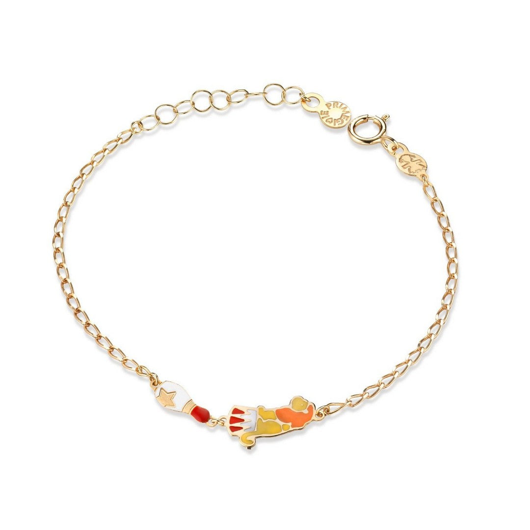 Bracciale Donna leBebè Circo Oro Giallo Leone e Birillo Smaltati - PMG167 - Stilato