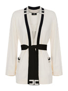 ELISABETTA FRANCHI Cardigan Donna MK06S41E2 193 Avorio - Stilato