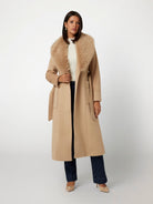 MARCIANO Cappotto Donna Charlize Plaid Coat 4BGL25 7199A F13T Beige - Stilato