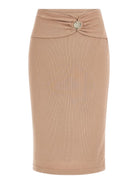 GUESS Gonna Donna Febe Midi Skirt W4RD81 KAQL2 G1DQ Beige - Stilato