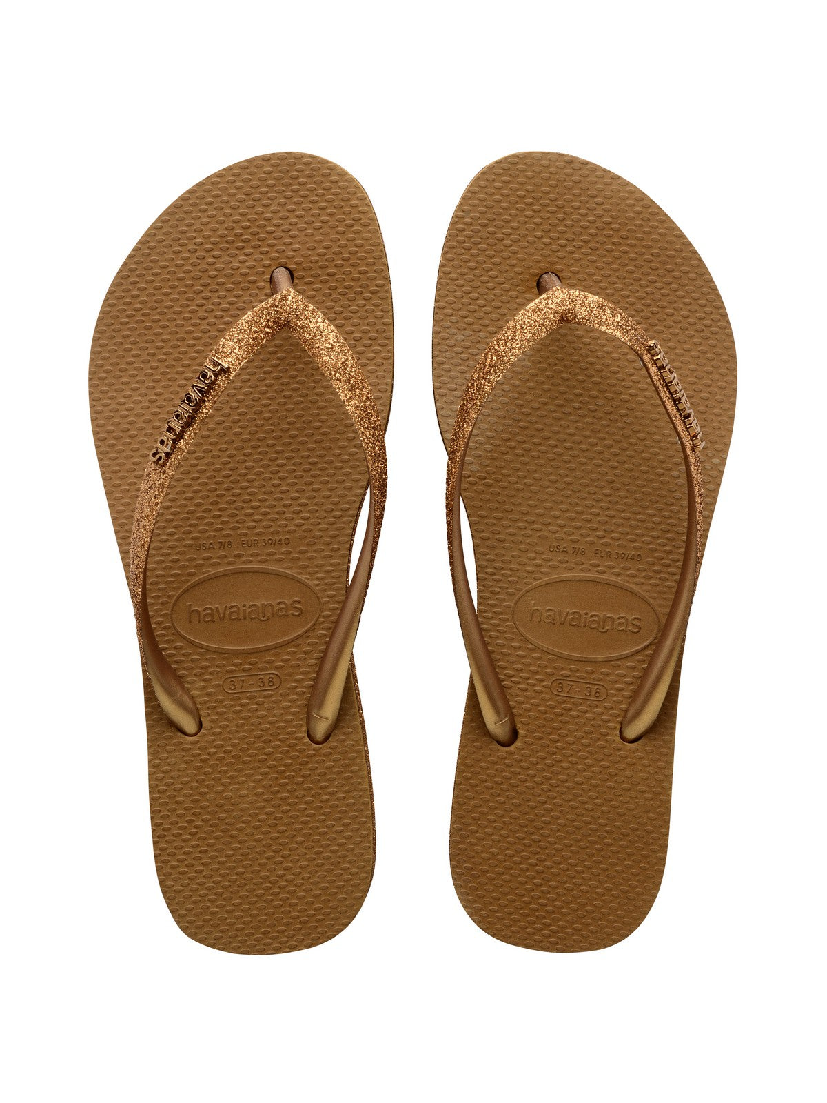 HAVAIANAS Infradito Donna Hav. Flatform sparkle 4147256.1856 Marrone - Stilato