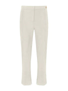 Elisabetta Franchi Pantalone Donna Bianco in Crêpe con Spacchetti PA05447E2 193 - Stilato