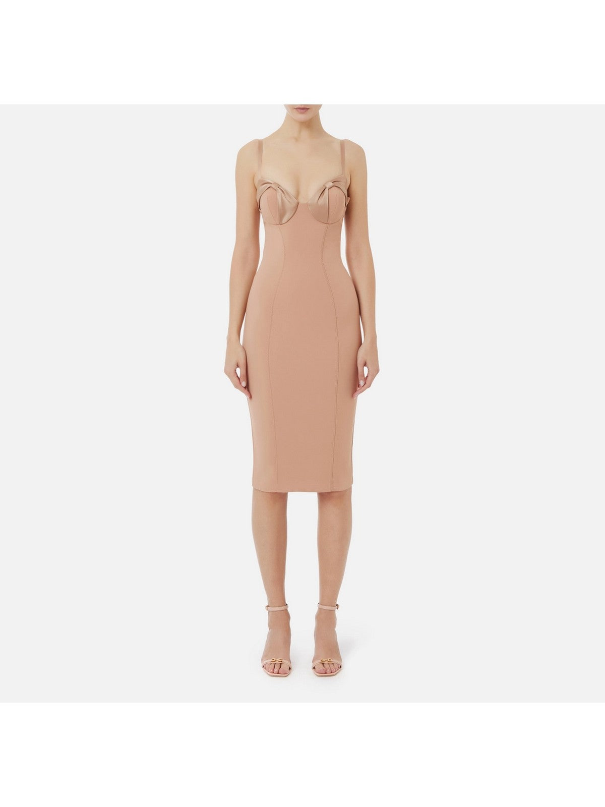 ワンピース ELISABETTA FRANCHI Woman Dress Natural AB702 283 ELISABETTA FRANCHI Women's Dress AB70251E2-283 Beige – Stilato
