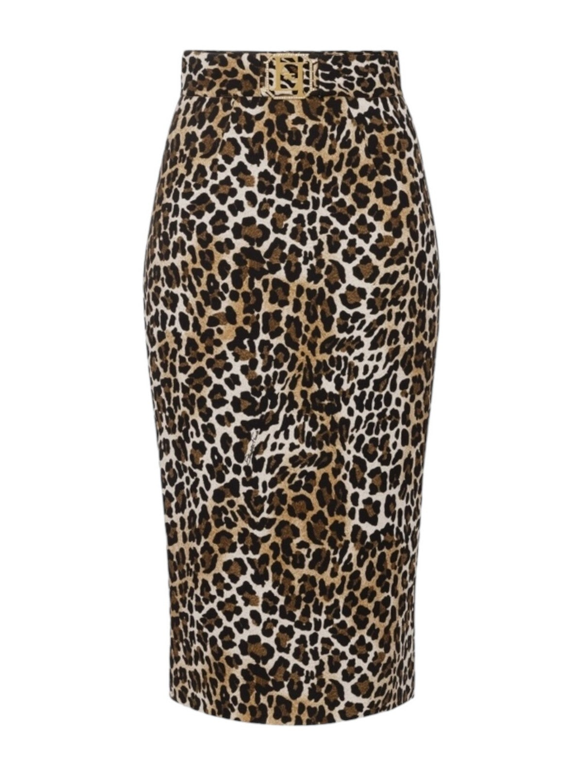 Gonna Midi Elisabetta Franchi in Crêpe Animalier - GO06947E2 B85 - Stilato