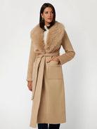 MARCIANO Cappotto Donna Charlize Plaid Coat 4BGL25 7199A F13T Beige - Stilato