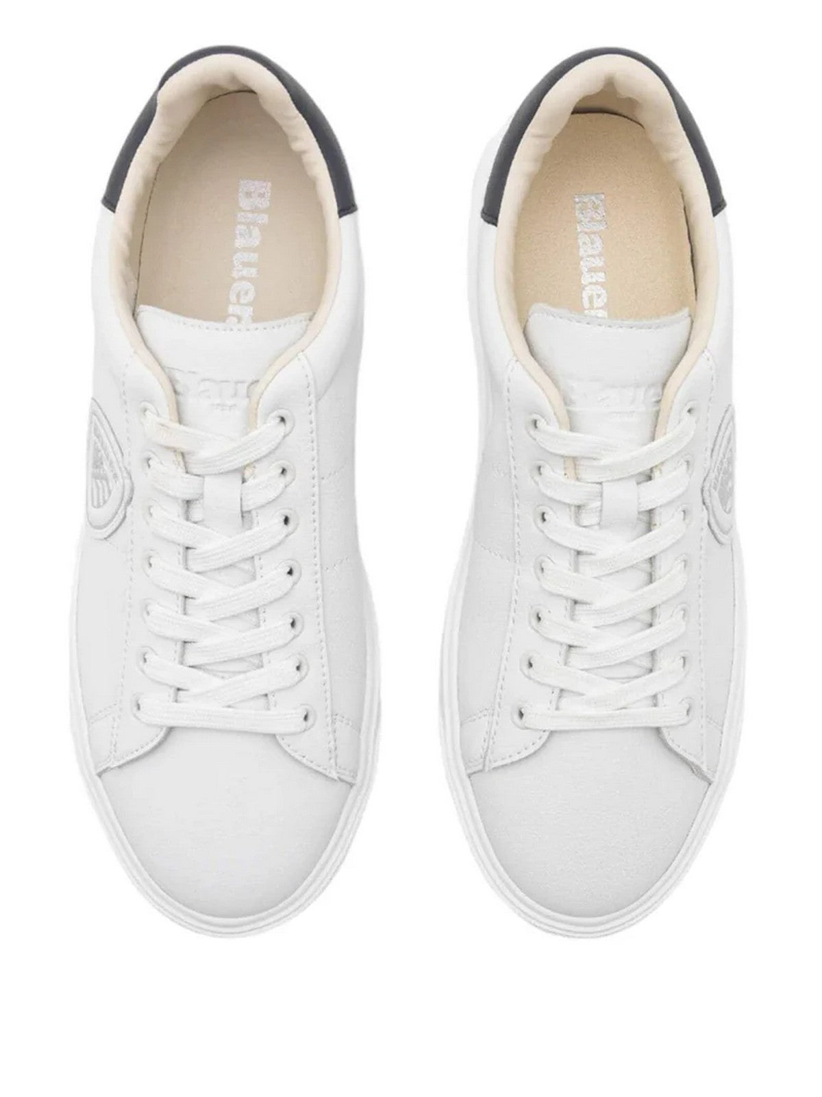 BLAUER Sneaker Uomo BUCK F4BUCK01/LEA WHI/NVY Bianco