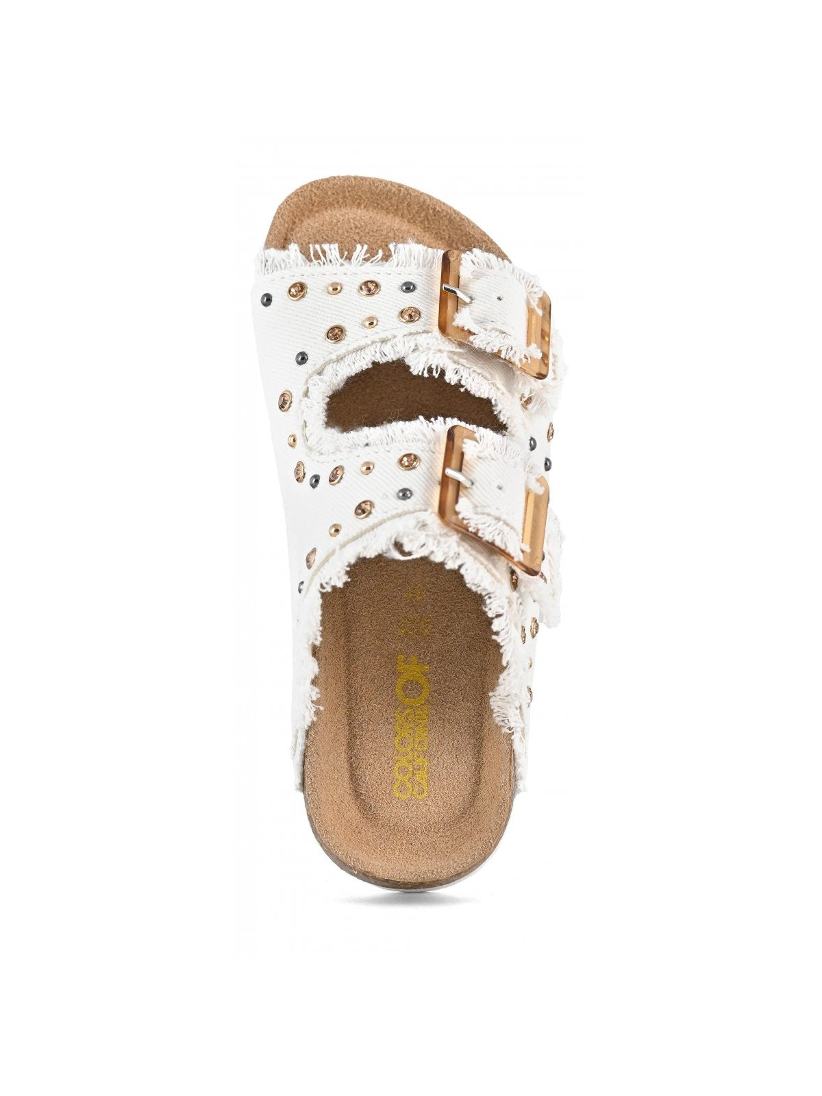 COLORS OF CALIFORNIA Sandalo Bambine e ragazze Denim Sandal With Studs HC.2409 OFF off white