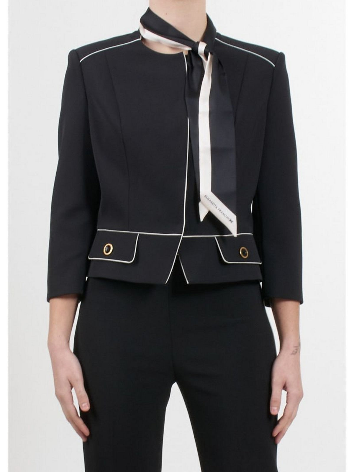 ジャケット ELISABETTA FRANCHI Women Outer GIT5151E2 685 Black ELISABETTA FRANCHI Women's Jacket GIT5151E2-685 Black – Stilato