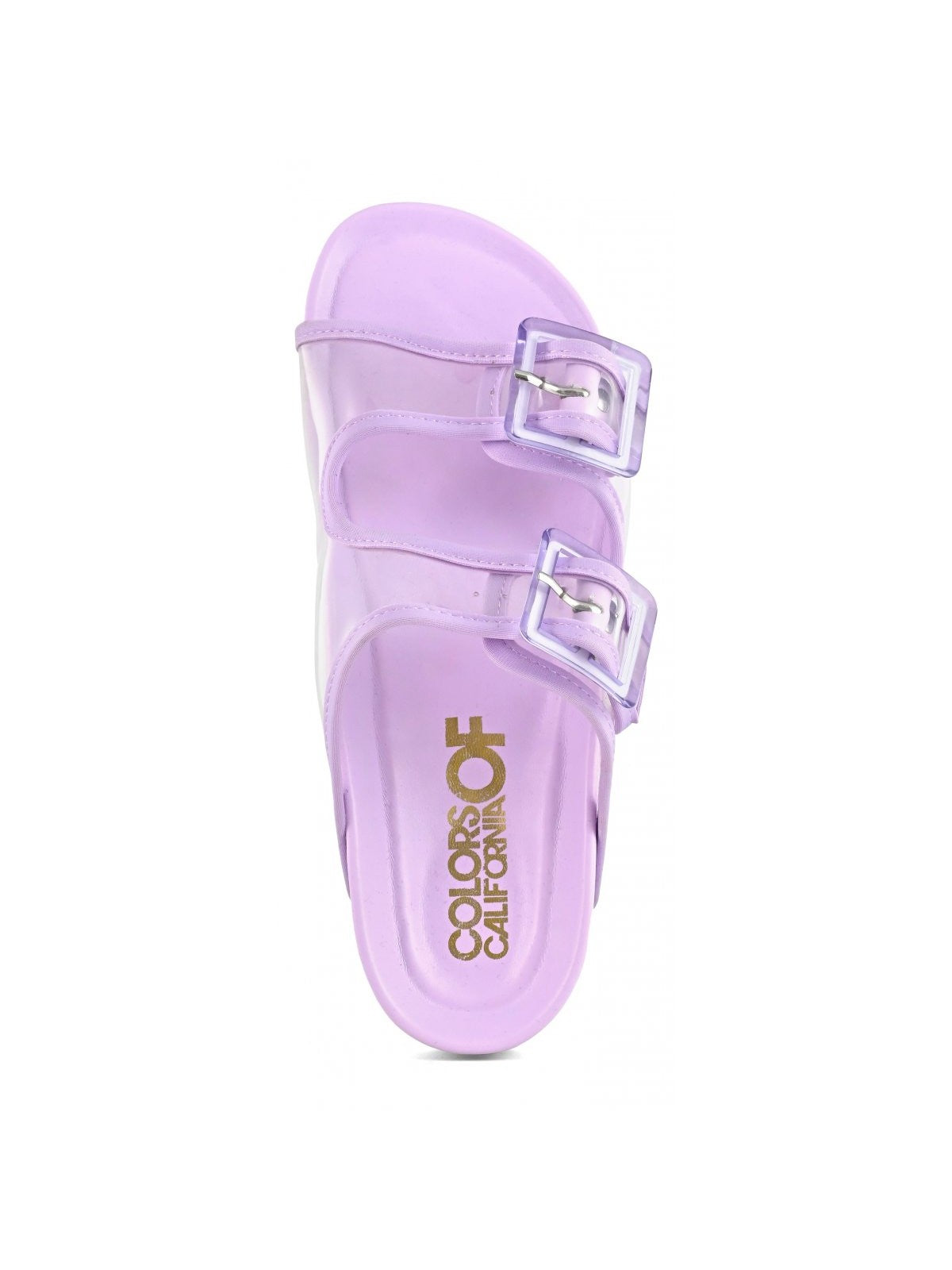 COLORS OF CALIFORNIA Sandalo Donna two buckle plexi sandal HC.BIO404 LIL Viola - Stilato